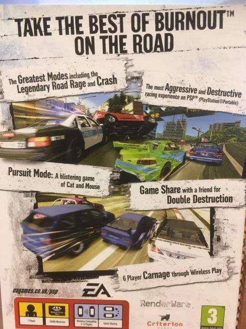 PSP - Burnout Legends - PSP Essentials