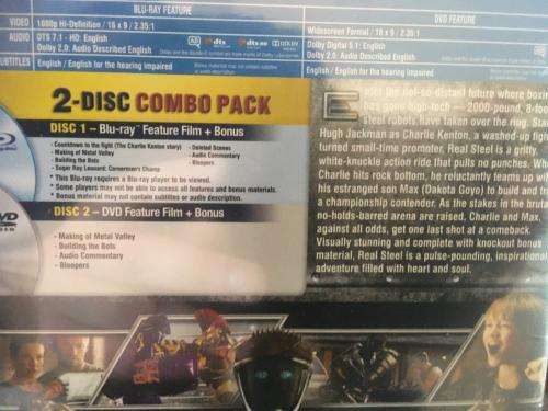 Blu-ray - Reel Steel - Hugh Jackman (New Sealed)