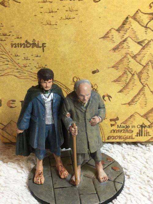 Lord of the Rings - Bilbo & Ferrodo - Eaglemoss Lead Piece - +- 6cm 2004 (NOS)