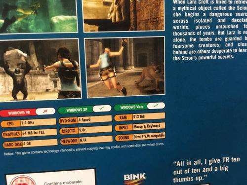 PC - Lara Croft Tomb Raider Anniversary