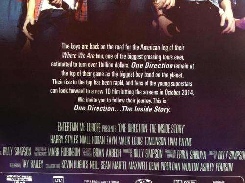 DVD - One Direction The Inside Story