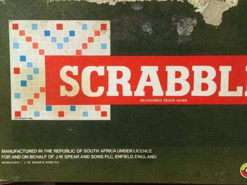 Vintage Scrabble  - Made in RSA - J.W Spears and Sons Plastic Tiles and Plastic