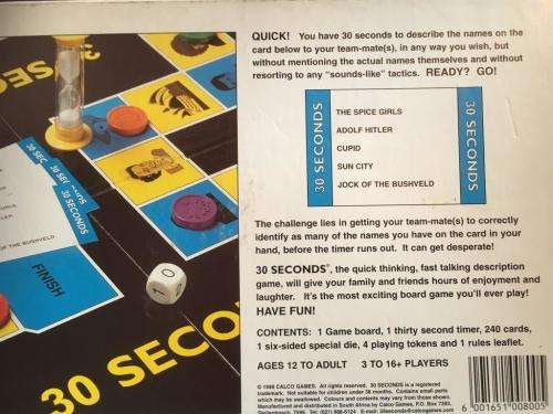 30 Seconds - Calco Games 1998 - The Quick Thinking fast Talking Game