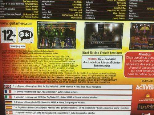 PS2 - Guitar Hero World Tour