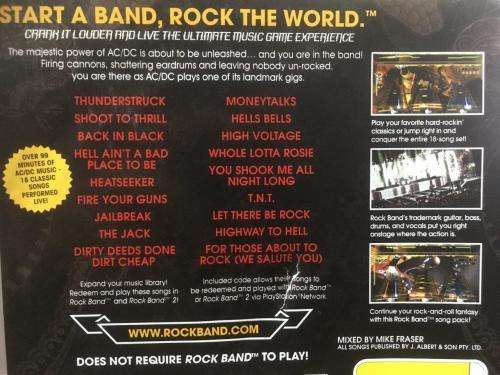 PS3 - AC/DC Rock Band