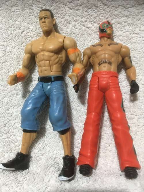 Job Lot 7 of 2 WWE action Figure +-18cm - See Description
