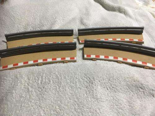 Scalextric -  Set of 4 R3 Outer Run Offs with Barriers (22.5 deg)(Ex demo track)  1:32 Scale