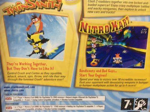 PS2 - Crash Bandicoot Action Pack (Tag Team Racing, Twinsanity, Nitro Kart)