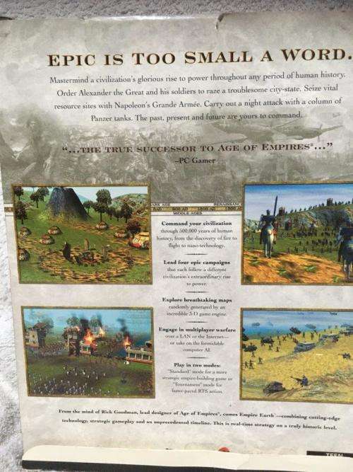 PC - Pc Big Box Empire Earth (Big Boxed Game) (Retro) - Win 95 / 98
