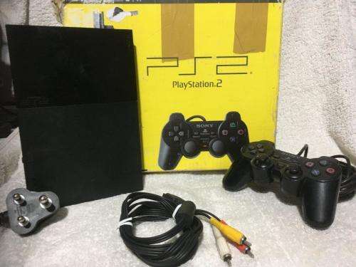 Playstation 2 - Black Slim Line Console Boxed - See Description
