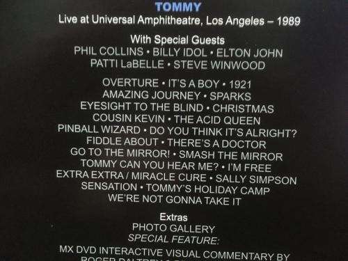 DVD - The Who Tommy Live with Special Guests