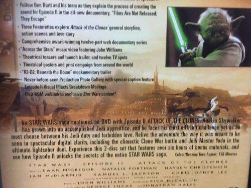 DVD - Star Wars - Attack of the Clones (2 Disc)
