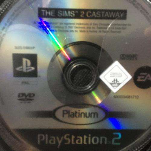 PS2 - Black Slim Line Console c/w 1x New Generic Controller, Cables + 5 Games in Sony Pouch