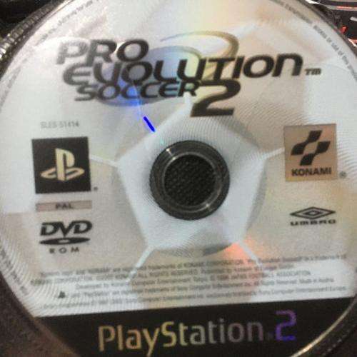 PS2 - Black Slim Line Console c/w 1x New Generic Controller, Cables + 5 Games in Sony Pouch