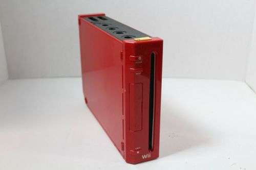 Nintendo Wii - Ltd Edition Red, Working Console Only -dust covers missing Disc drive needs replacing
