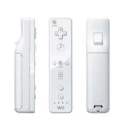 Wii - Official Nintendo Wii Remote, Silicone Sleeve, Strap + Wii PLAY game (Boxed)