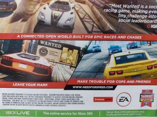 Xbox 360 - Need For Speed Most Wanted