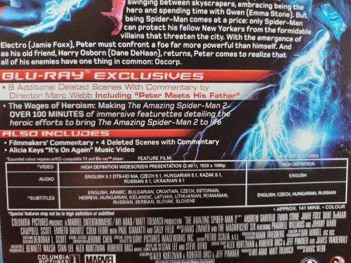 Blu-ray - The Amazing Spider-Man 2