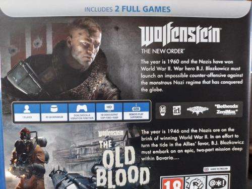 PS4 - Wolfenstein - The New Order & The Old Blood (2 Full Games)