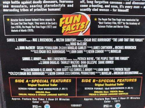 DVD - Midnight Movies - The Land That Time Forgot & The People That Time Forgot (ZONE 1 NTSC)