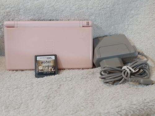 Nintendo DS Lite Pink, c/w Stylus, Generic Charger + Harry Potter Cartridge.