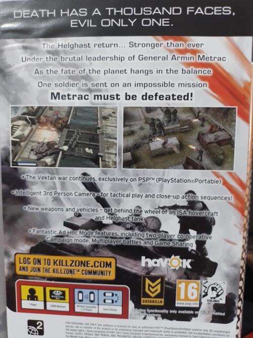 PSP - Killzone Liberation - Essentials