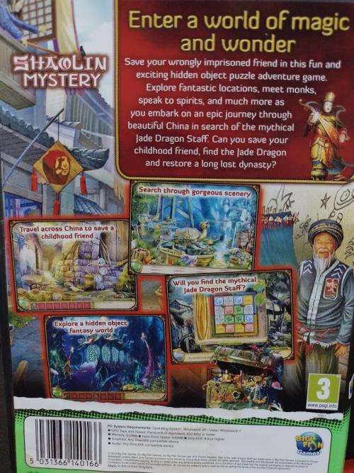PC - Shaolin Mystery Tale of The Jade Dragon Staff - Hidden Object Game