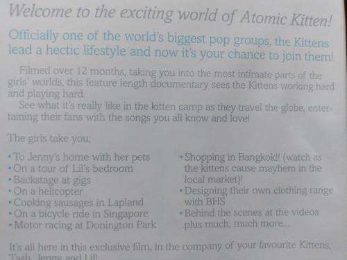 DVD - Atomic Kitten Be With Us (a year with...)