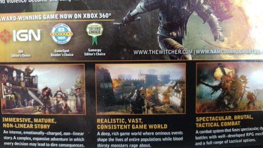 Xbox 360 - The Witcher 2 Assassins of Kings Enhanced Edition