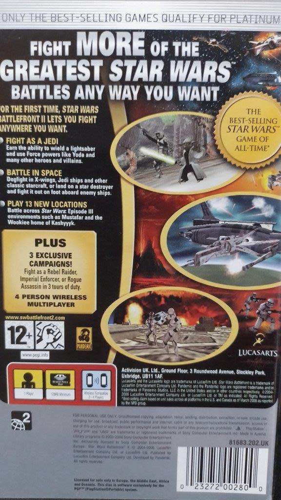 PSP - Star Wars Battlefront II - Platinum