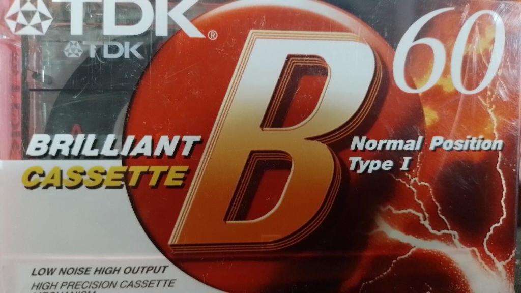 Cassette - TDK B60 Brilliant Cassette Made In Japan Assembled in Thailand - (Sealed) NOS