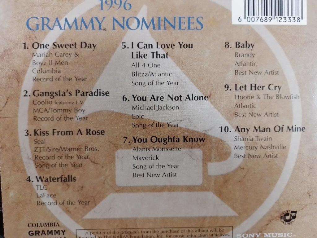 CD - 1996 Grammy Nominees - CDCOL 5021 D