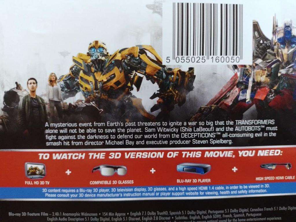 Blu-ray3D - Transformers Dark of The Moon