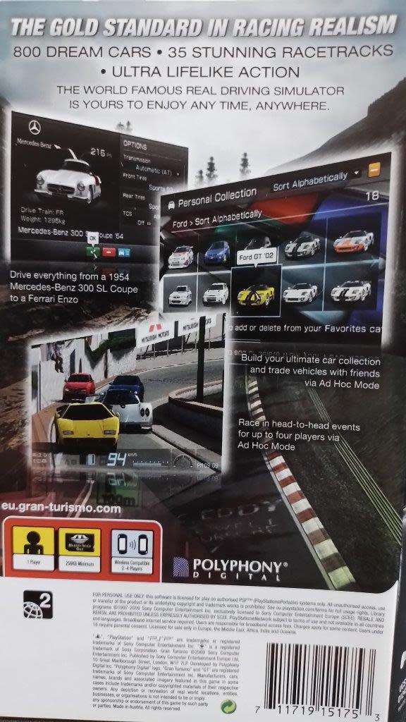 PSP - Gran Turismo - The Real Driving Simulator