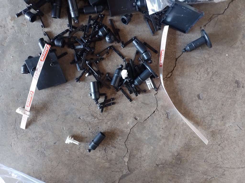 Carrera Go - Job Lot of Track barriers and clips  1:43 scale