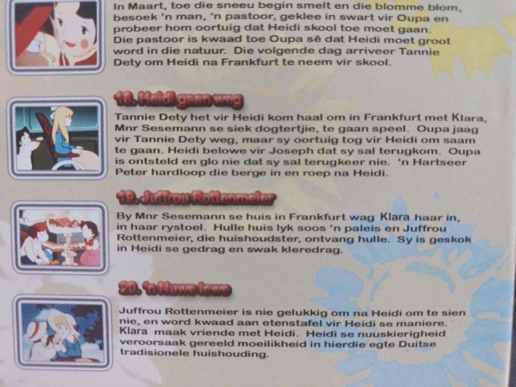 DVD - Heidi (Afrikaans) Episodes 16 - 20