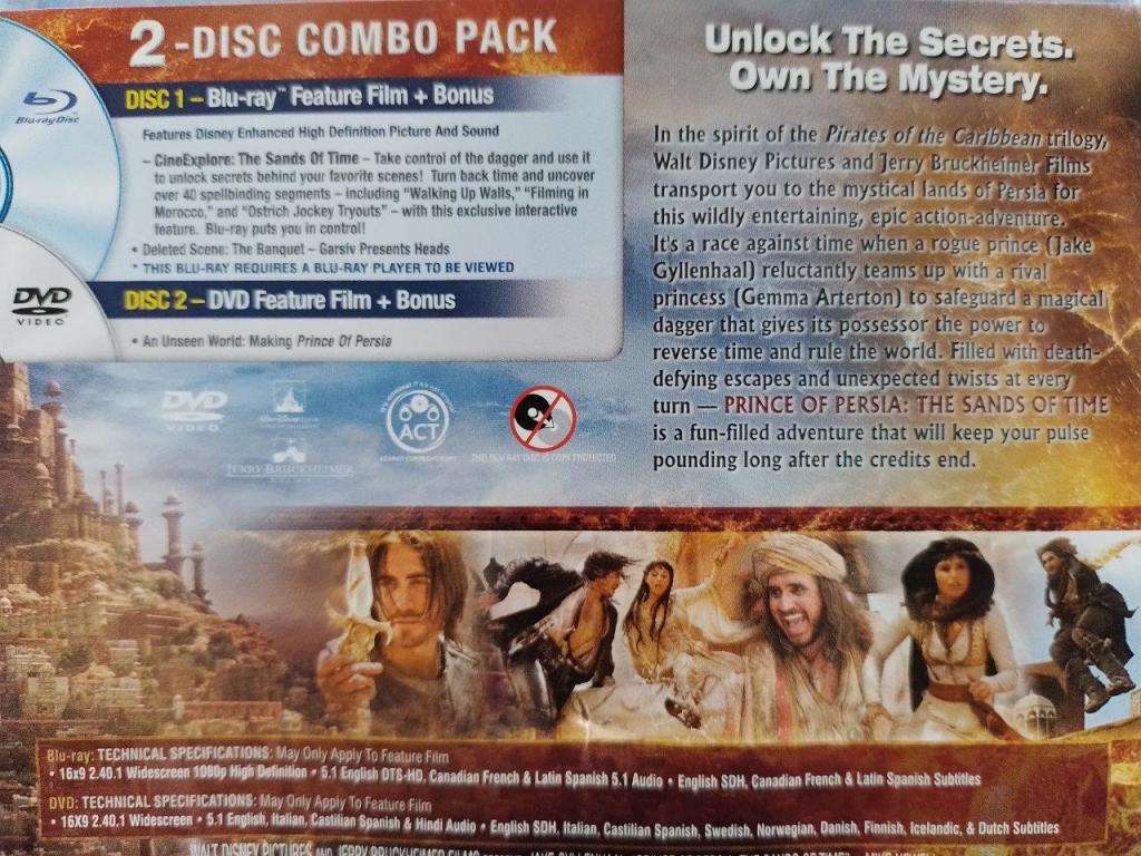 Blu-ray - Prince of Persia The Sands of Time Blu-Ray + DVD