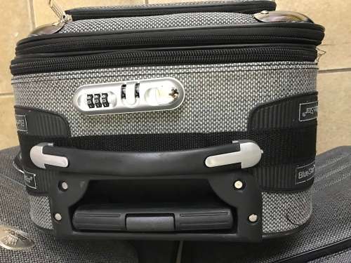 Set of 3 Suitcases Travel Trolley Luggage Quality Febric Materail