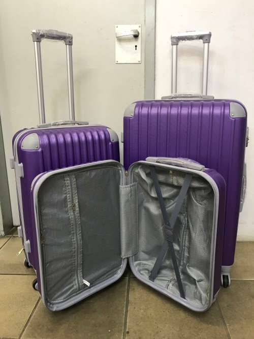 Set of 3 Suitcases Travel Trolley Luggage,ABS with Universal Wheels