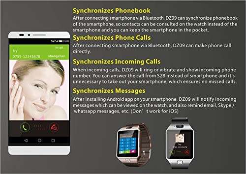 Smartwatch Bluetooth Watch for iPhone Android for iPhone Android Samsung Galaxy Note,Nexus,htc,Sony