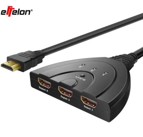 3-Port High Speed HDMI Switch with Pigtail Cable Full HD1080p/3D