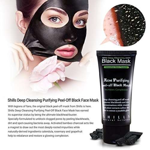 SHILLS Blackhead Remover,Pore Control, Skin Cleansing, Purifying Bamboo Charcoal, Peel Off Facial Bl