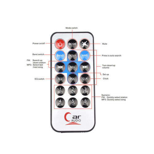 Car Stereo Audio 1#DIN In-Dash Aux Input FM Receiver SD USB MP3 WMA Radio Player