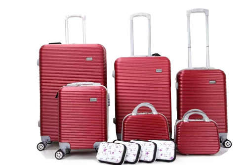 *special offer* Set of 6 Suitcases Travel Trolley Luggage,ABS with Universal Wheels/red