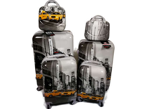 Set of 6 Suitcases Travel Trolley Luggage,PC material  with Universal Wheels
