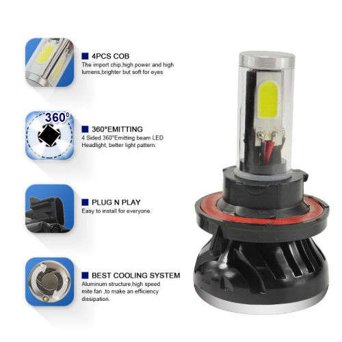 High Quality G5 Led Car Headlight H7 80W 8000LM 6000K 4 COB leds Headlamp