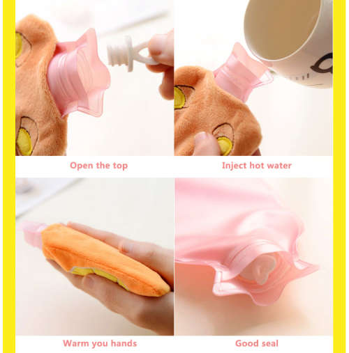 Cartoon Pocket Mini Plush Hot Water Bag