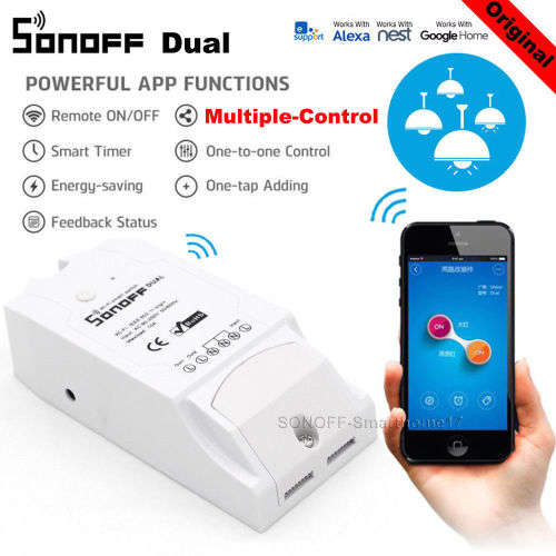 Sonoff Dual Smart Home WiFi Wireless Switch Module For Apple Android APP Control