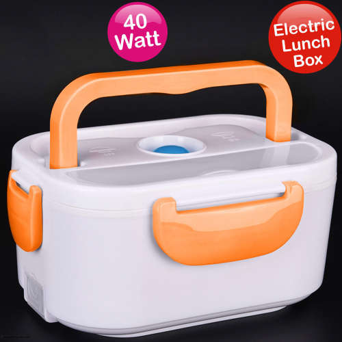 Portable Electric Heated Lunch Box Compact Heating Food Warmer Travel Camping