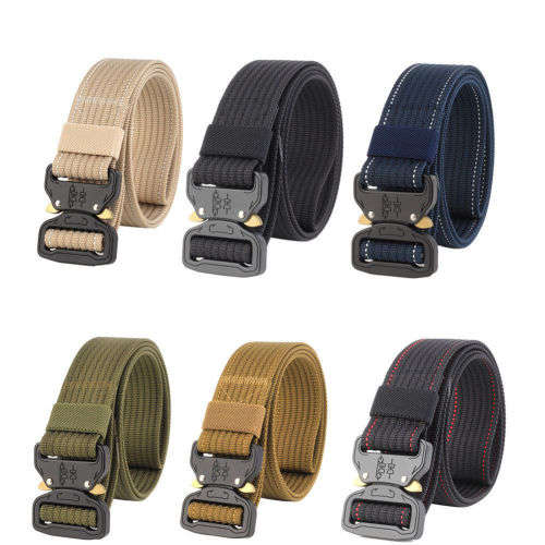 Outdoor Heavy Duty Rigger Military Tactical Belt with Quick-Release Metal Buckle